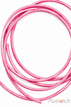 Leren veter - dikte 3 mm - roze